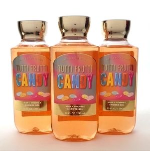 Bath & Body Works Tutti Frutti Candy Aloe + Vitamin E Shower Gel Set of 3